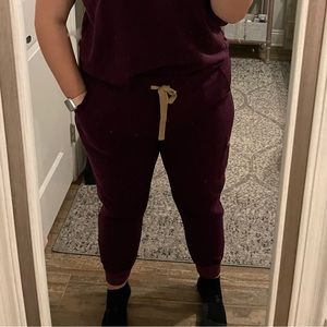 FIGS Zamora joggers deep purple